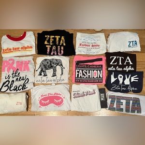 Zeta Tau Alpha Shirt Bundle: Big/Little Gifting - 13 Shirts + Headband